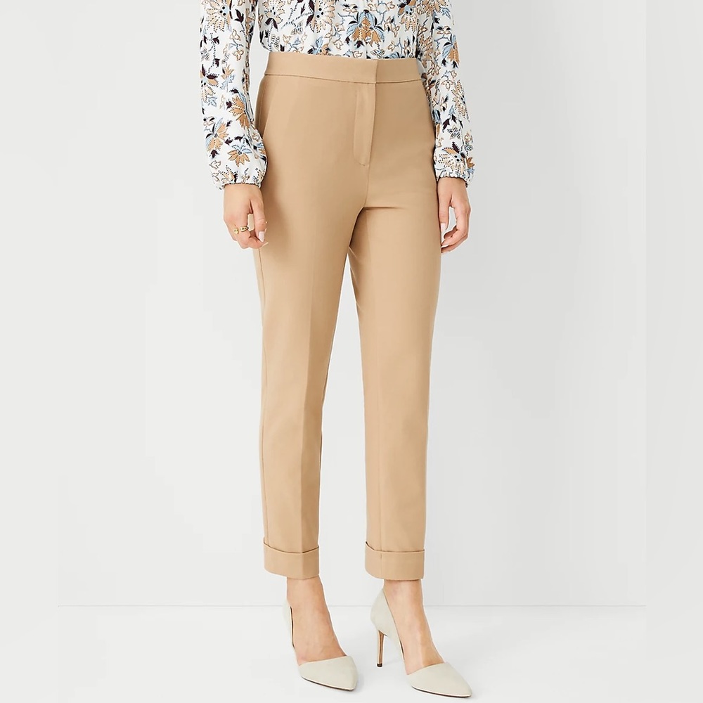 High Waist Everyday Ankle Pant in Tan
